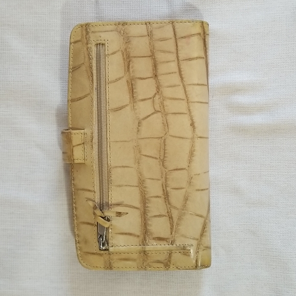 BOSCA BIEGE LEATHER WALLET BI-FOLD CLUTCH ITALY - Picture 3 of 10